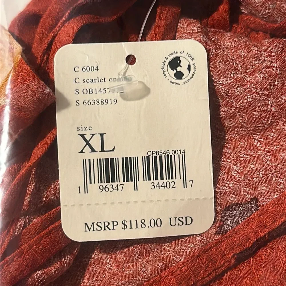 Free People Women's Scarlet Combo Floral Get To You Smocked Maxi Dress Size XL - Picture 3 of 6